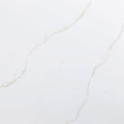 Tevlin Rectangular 79-inch Marble Top Dining Table White