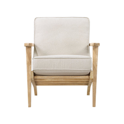 Homelegance Chandler Accent Chair in Wire Brushed Antique Natural Finish 1082BE-1