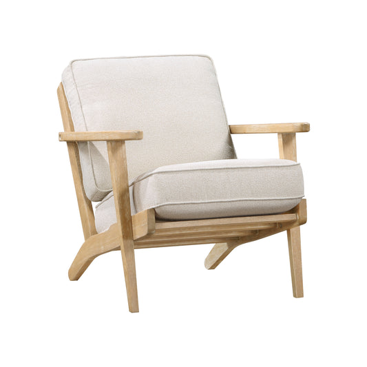 Homelegance Chandler Accent Chair in Wire Brushed Antique Natural Finish 1082BE-1