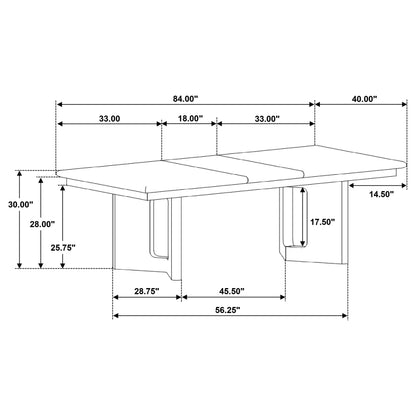 Hathaway 84-inch Extension Leaf Dining Table Acacia Brown
