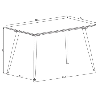 Dennison 5-piece Rectangular Dining Table Set Grey
