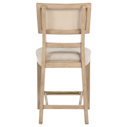 Kailani Radio Weave Cane Counter Dining Side Chair Beige Oak