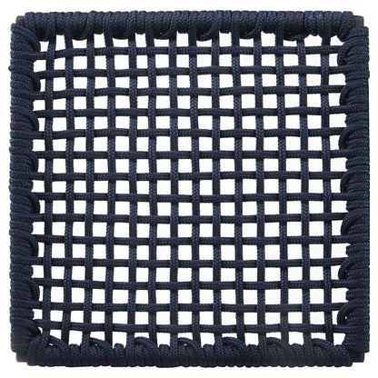 Nakia Woven Rope Counter Chair with Cushion Navy (Set of 2)