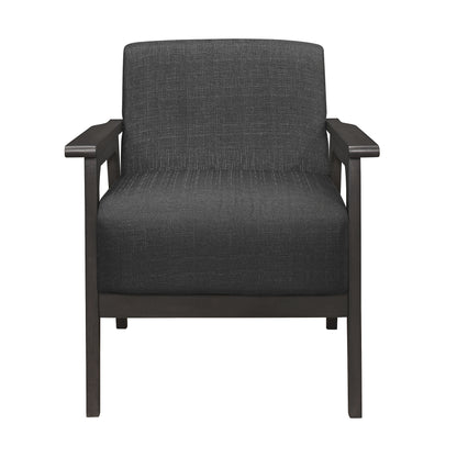 Homelegance Ocala Accent Chair in Dark Gray Textured Fabric 1103DG-1