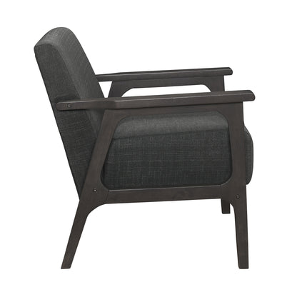 Homelegance Ocala Accent Chair in Dark Gray Textured Fabric 1103DG-1