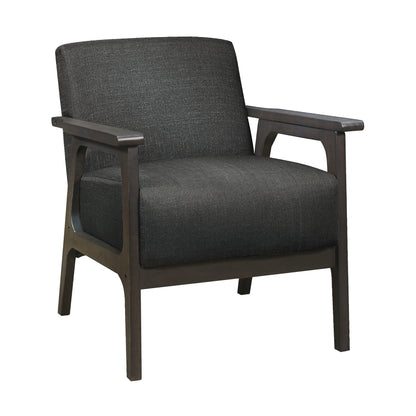 Homelegance Ocala Accent Chair in Dark Gray Textured Fabric 1103DG-1