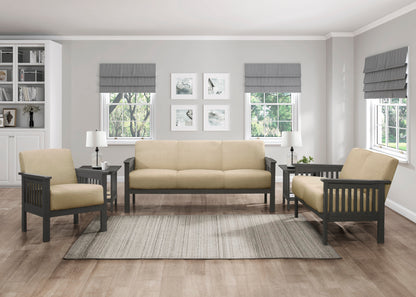 Homelegance Lewiston Loveseat in Light Brown Textured Fabric 1104BR-2