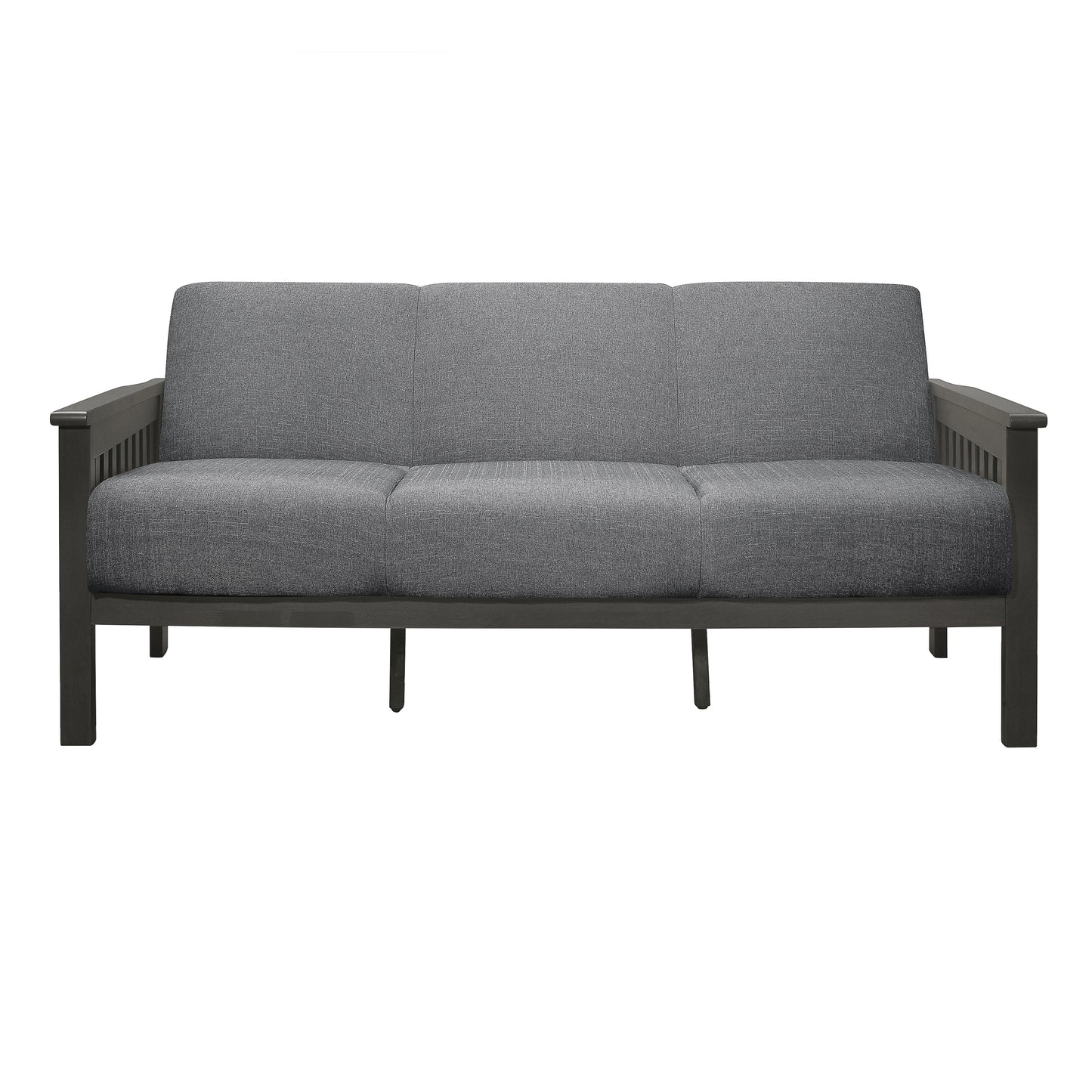 Homelegance Lewiston Sectional Sofa Antique Gray Linen-Like Upholstery 1104GY-3