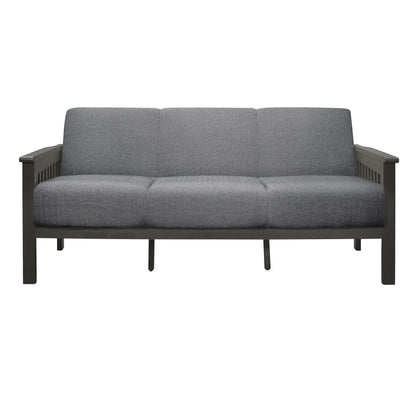 Homelegance Lewiston Sectional Sofa Antique Gray Linen-Like Upholstery 1104GY-3