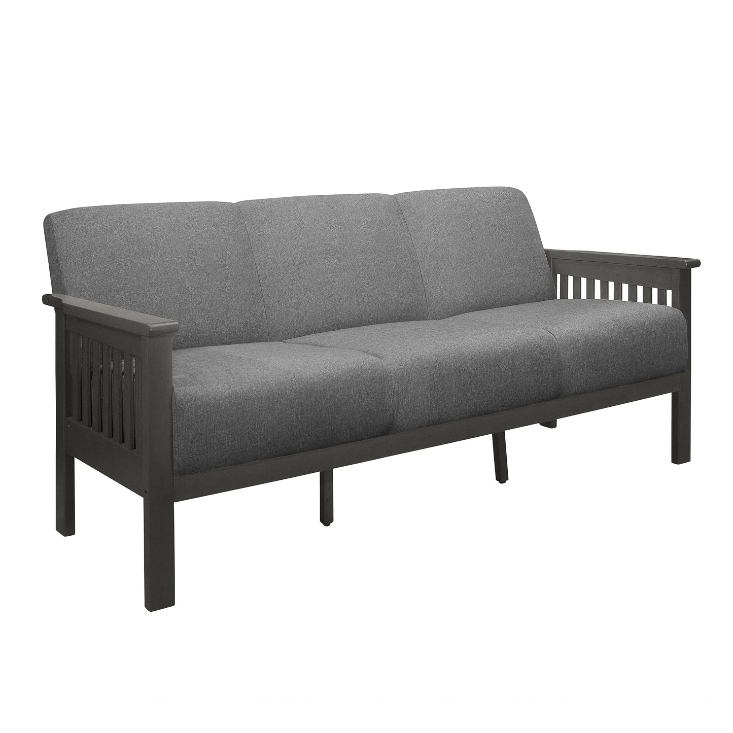 Homelegance Lewiston Sectional Sofa Antique Gray Linen-Like Upholstery 1104GY-3