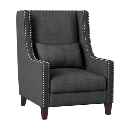 Homelegance Keller Accent Chair in Dark Gray Textured Fabric 1114DG-1