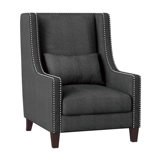 Homelegance Keller Accent Chair in Dark Gray Textured Fabric 1114DG-1