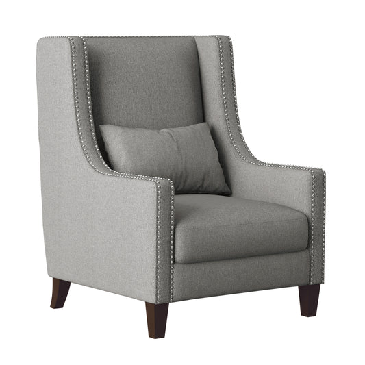 Homelegance Keller Accent Chair in Light Gray Textured Fabric 1114GY-1