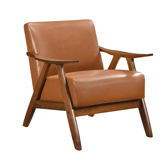 Homelegance Accent Chair in Rich Brown Upholstery Stylish Comfort 1138BRPU-1