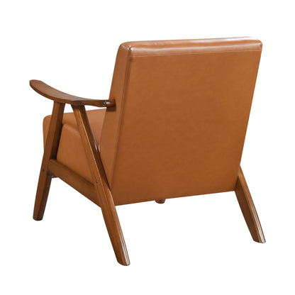 Homelegance Accent Chair in Rich Brown Upholstery Stylish Comfort 1138BRPU-1