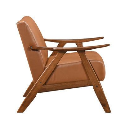 Homelegance Accent Chair in Rich Brown Upholstery Stylish Comfort 1138BRPU-1