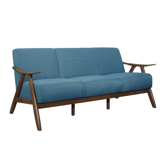 Homelegance Damala Sectional Sofa in Rich Blue Upholstery 1138BU-3