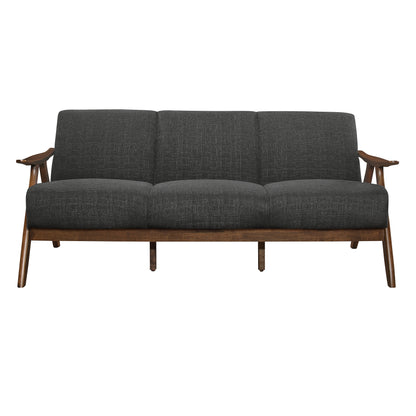 Homelegance Damala Sectional Sofa Dark Gray Walnut Finish 1138DG-3