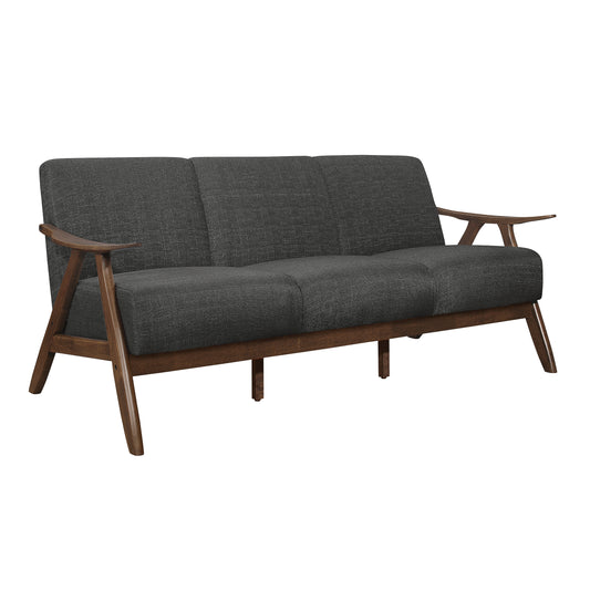Homelegance Damala Sectional Sofa Dark Gray Walnut Finish 1138DG-3