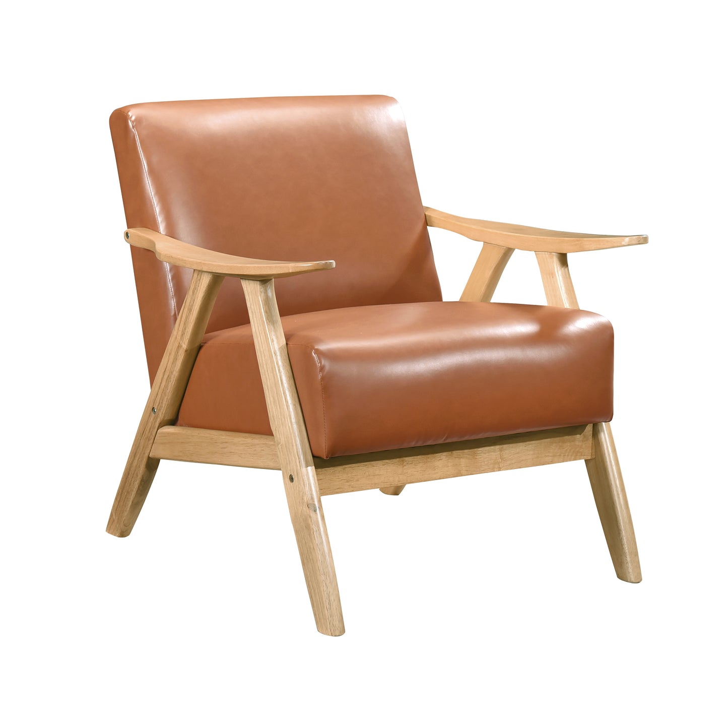 Homelegance Accent Chair in Brown Fabric with Stylish Design 1138NABRPU-1