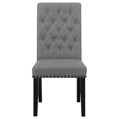 Alana Fabric Upholstered Dining Side Chair Grey (Set of 2)