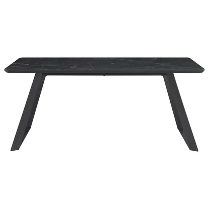 Smith Rectangular 71-inch Ceramic Top Dining Table Black