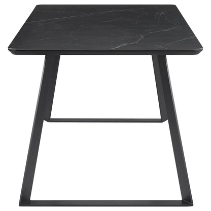 Smith Rectangular 71-inch Ceramic Top Dining Table Black
