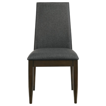 Wes Upholstered Dining Side Chair Dark Walnut (Set of 2)