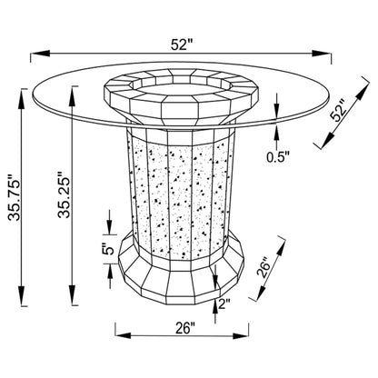 Ellie 5-piece Mirrored Counter Height Dining Table Set Grey