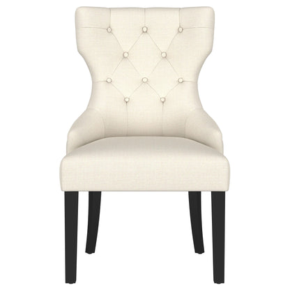 Baney Fabric Upholstered Dining Side Chair Beige and Black