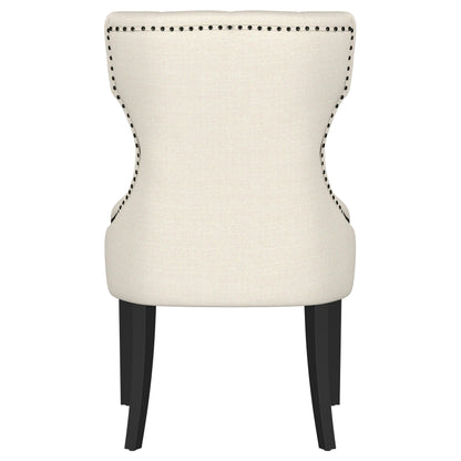 Baney Fabric Upholstered Dining Side Chair Beige and Black