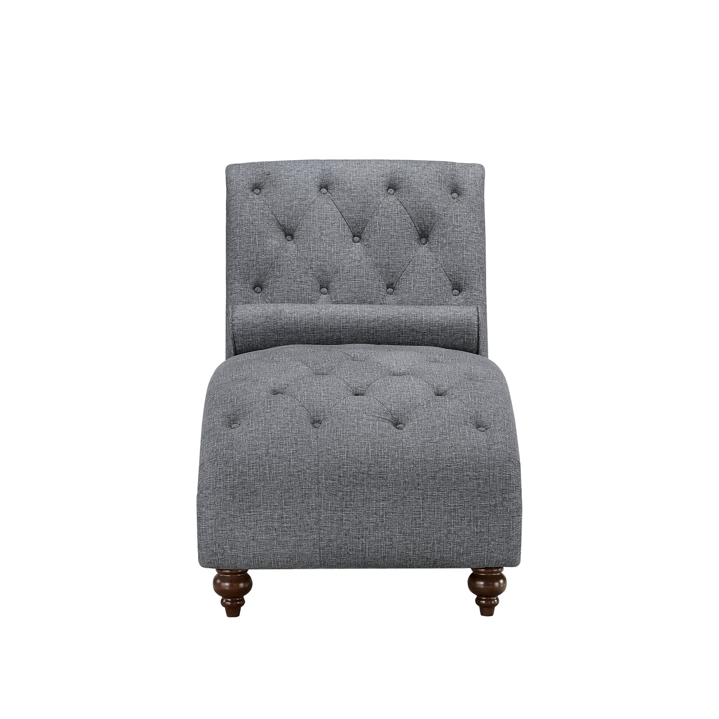 Homelegance Bonne Chaises Dark Gray Textured Fabric with Button Tufting 1162GY-5