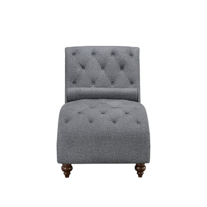 Homelegance Bonne Chaises Dark Gray Textured Fabric with Button Tufting 1162GY-5