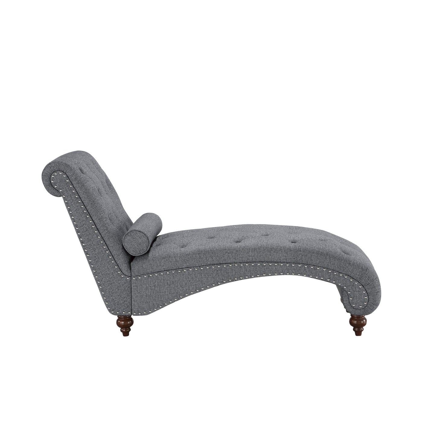 Homelegance Bonne Chaises Dark Gray Textured Fabric with Button Tufting 1162GY-5