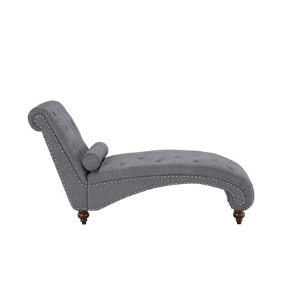 Homelegance Bonne Chaises Dark Gray Textured Fabric with Button Tufting 1162GY-5