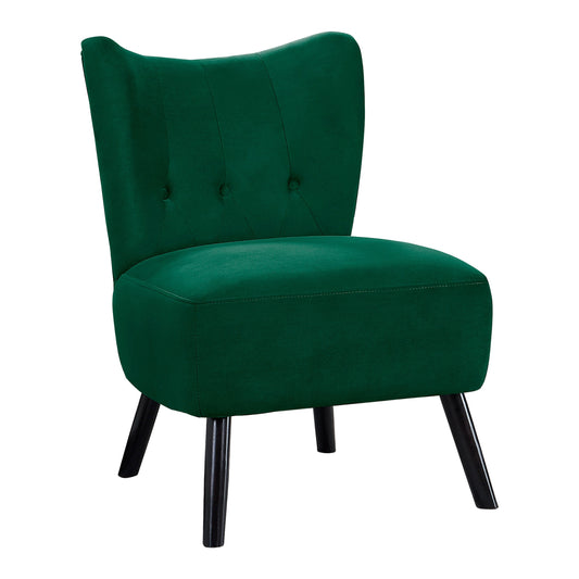 Homelegance Imani Accent Chair in Green Velvet with Button Tufted Back 1166GR-1