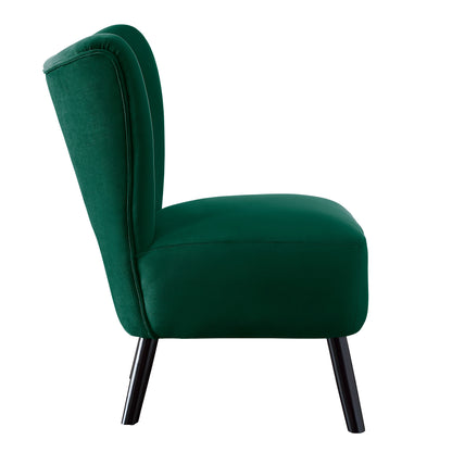 Homelegance Imani Accent Chair in Green Velvet with Button Tufted Back 1166GR-1