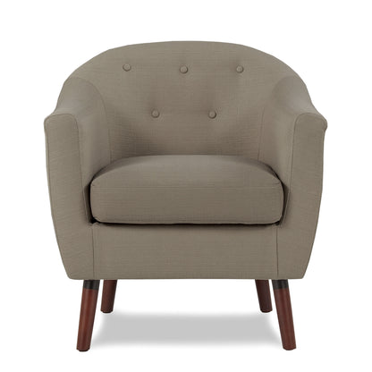 Homelegance Lucille Accent Chair in Textured Beige with Button Tufted Back 1192BE