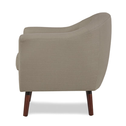 Homelegance Lucille Accent Chair in Textured Beige with Button Tufted Back 1192BE