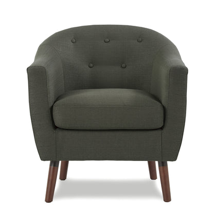 Homelegance Lucille Accent Chair in Textured Gray with Button Tufted Back 1192GY