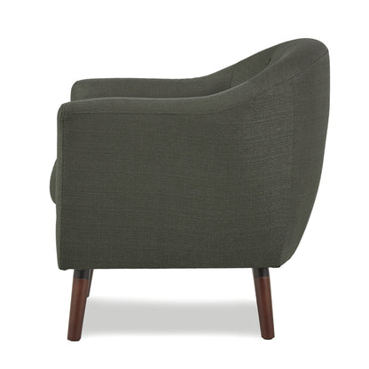 Homelegance Lucille Accent Chair in Textured Gray with Button Tufted Back 1192GY