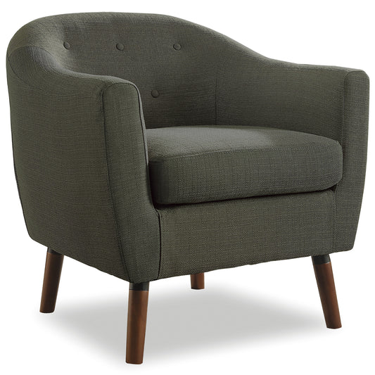 Homelegance Lucille Accent Chair in Textured Gray with Button Tufted Back 1192GY