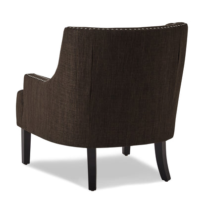 Homelegance Charisma Accent Chair in Chocolate Textured Fabric 1194CH