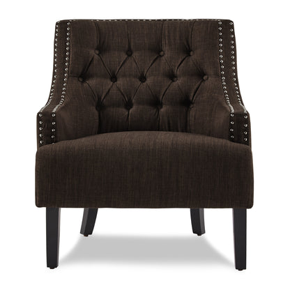 Homelegance Charisma Accent Chair in Chocolate Textured Fabric 1194CH