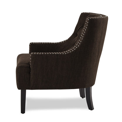 Homelegance Charisma Accent Chair in Chocolate Textured Fabric 1194CH