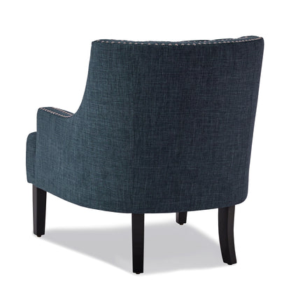 Homelegance Charisma Accent Chair in Textured Indigo with Button Tufting 1194IN