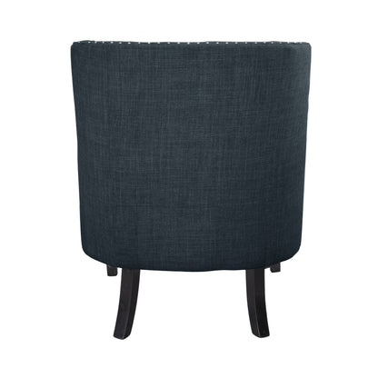 Homelegance Charisma Accent Chair in Textured Indigo with Button Tufting 1194IN
