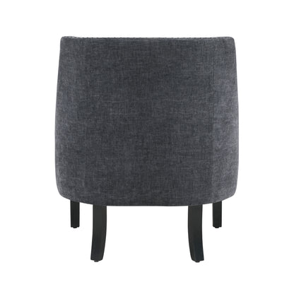 Homelegance Charisma Accent Chair in Black Chenille with Button Tufting 1194NBK-1