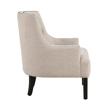 Homelegance Charisma Accent Chair in Cement Chenille with Button Tufting 1194NCM-1