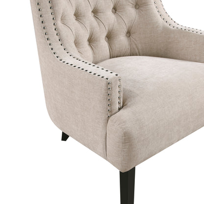 Homelegance Charisma Accent Chair in Cement Chenille with Button Tufting 1194NCM-1